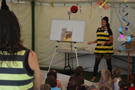 Natalie Teaching the Young “Bug Trainees”